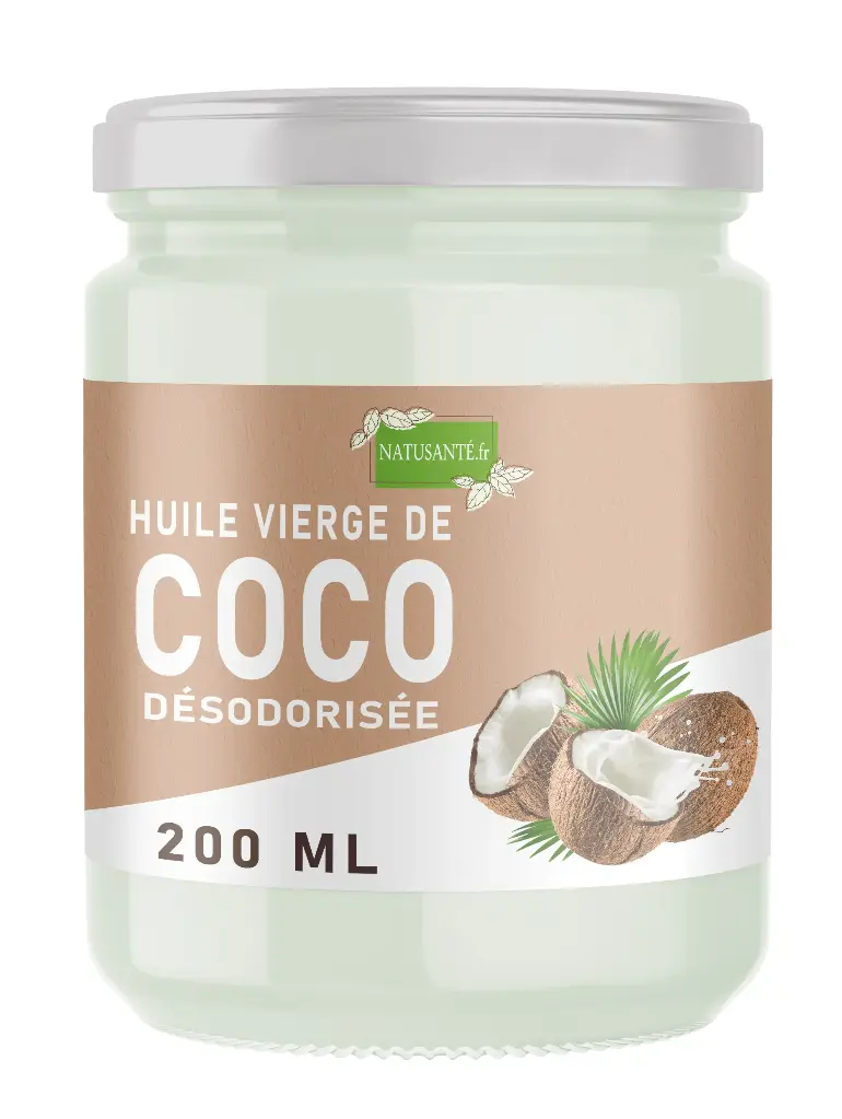 Huile vierge de coco Bio désodorisée- 200 ml