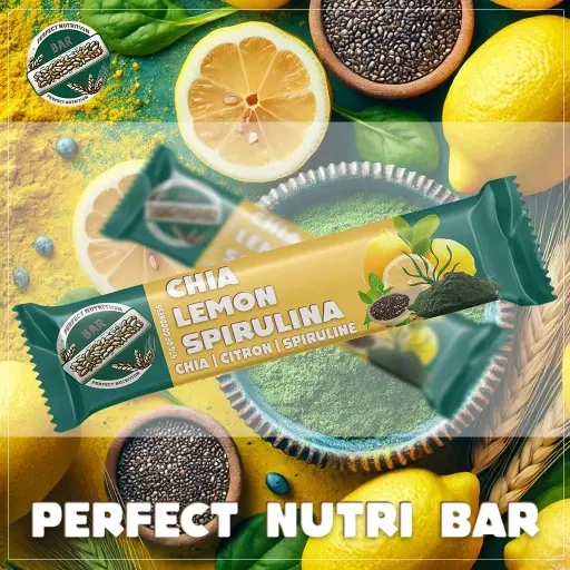 Perfect Nutrition Bar. Spiruline, Citron & Chia    40g