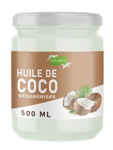 Huile de coco désodorisée Bio -500 ml