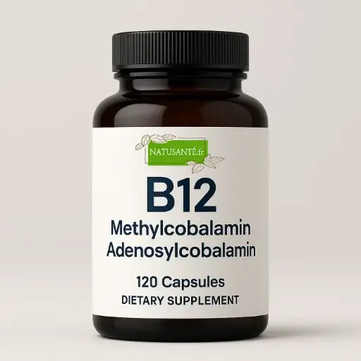 Vitamine B12 – Méthylcobalamine & Adénosylcobalamine – 120 capsules